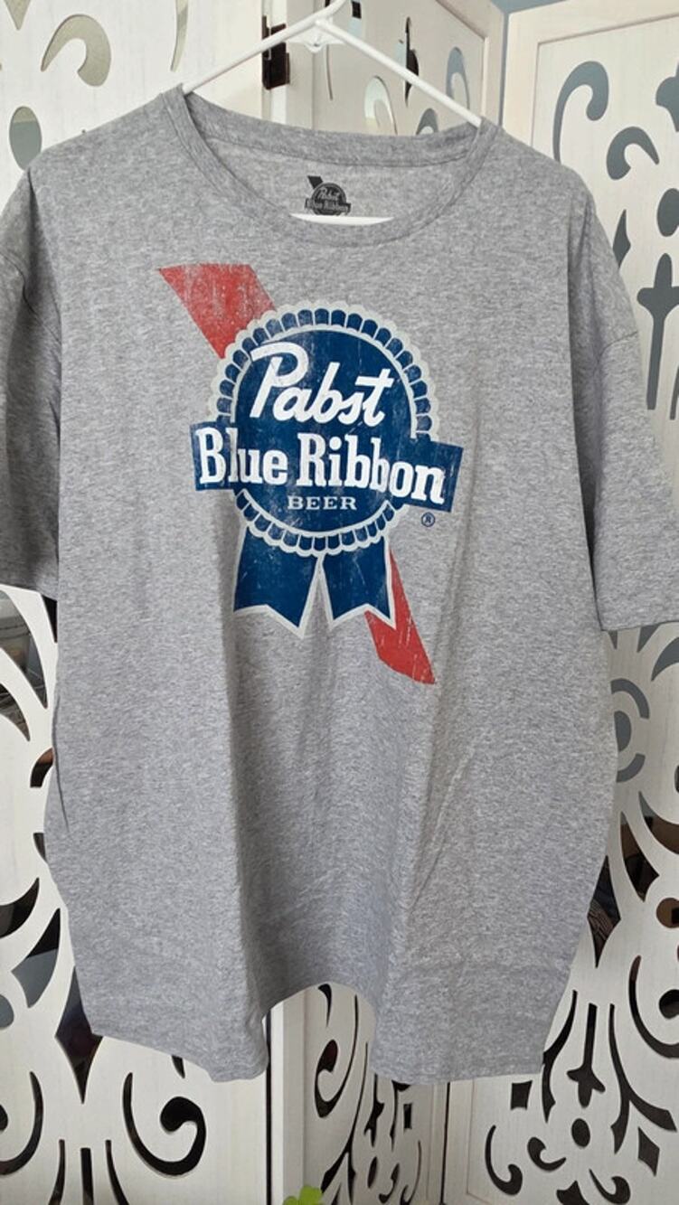Pabst Blue Ribbon Beer Graphic T-Shirt Gray XXL nwt Officially Licensed PBR Tee